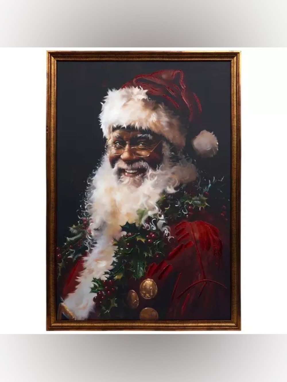 Smiling Santa Wood Wall Decor